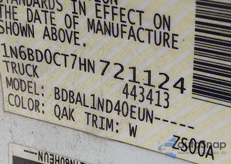 2017 Nissan Frontier S z USA, uszkodzony, nr VIN 1N6BD0CT7HN721124